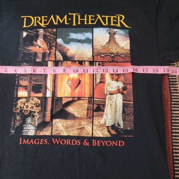 DREAMTHEATER 2017 Images Words & Beyond Tour T-shirt Sz M Black Rock Band Tee - Picture 7 of 8